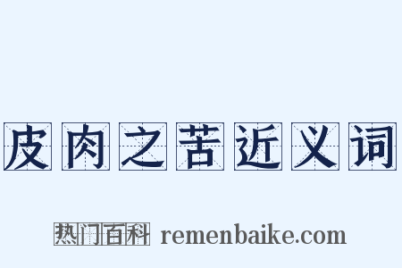皮肉之苦近义词是什么意思的图片